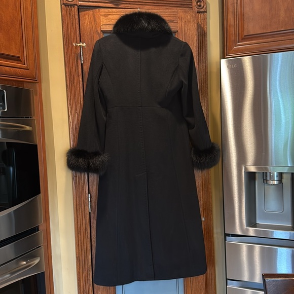 Ellen Tracy size 8 wool one button closure with real fox fur - Picture 6 of 10